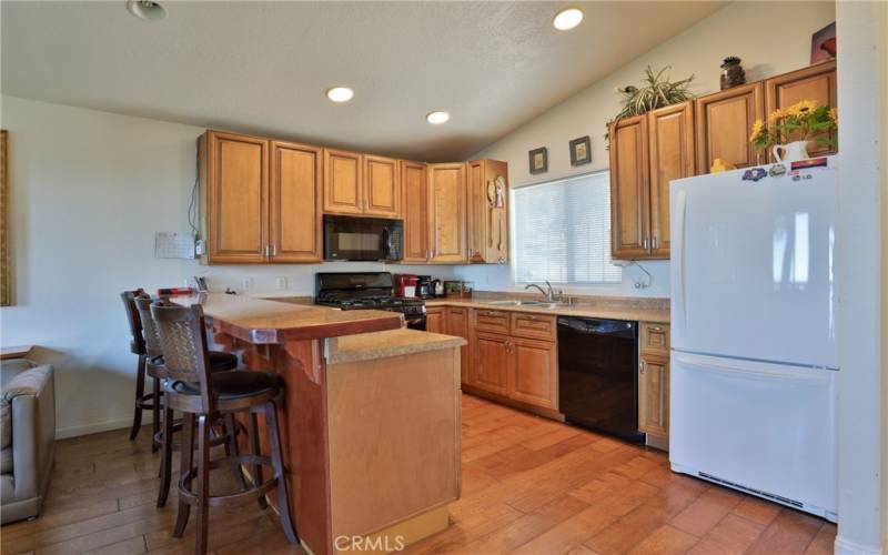 Kitchen and breakfast counter