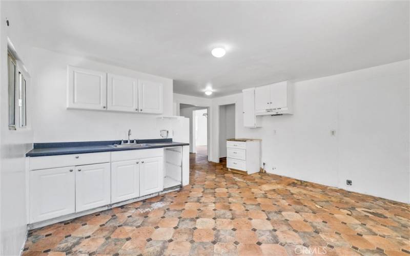 Kitchen with Laundry Room Hookups