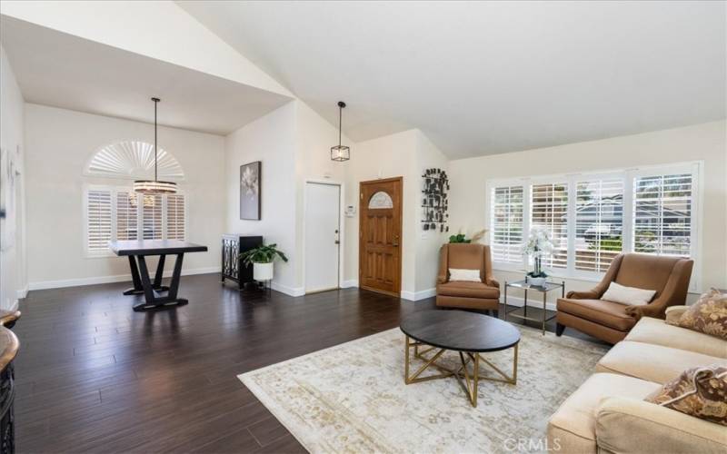 Living room and Dining Room.