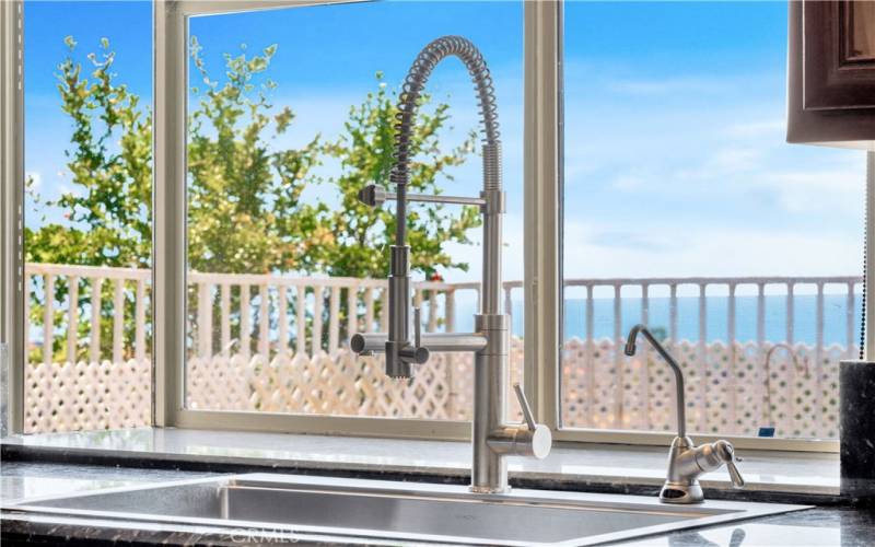 Ocean View from Kitchen sink