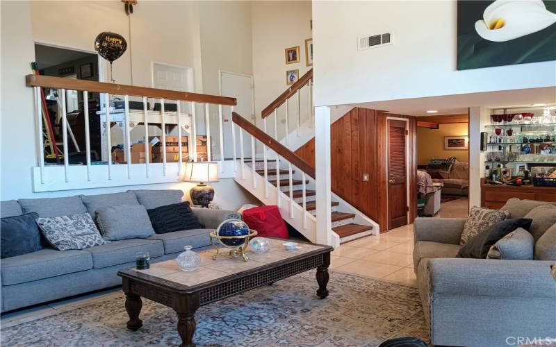 Living room leading to family room  - coat closet