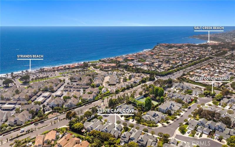 Close proximity to renowned Strands and Salt Creek beaches and several resorts.
