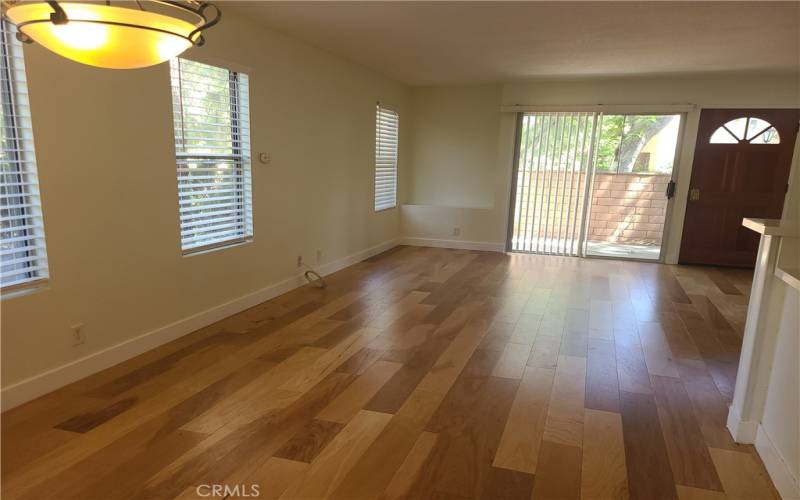 Light and bright family room with new 

 easy care flooring