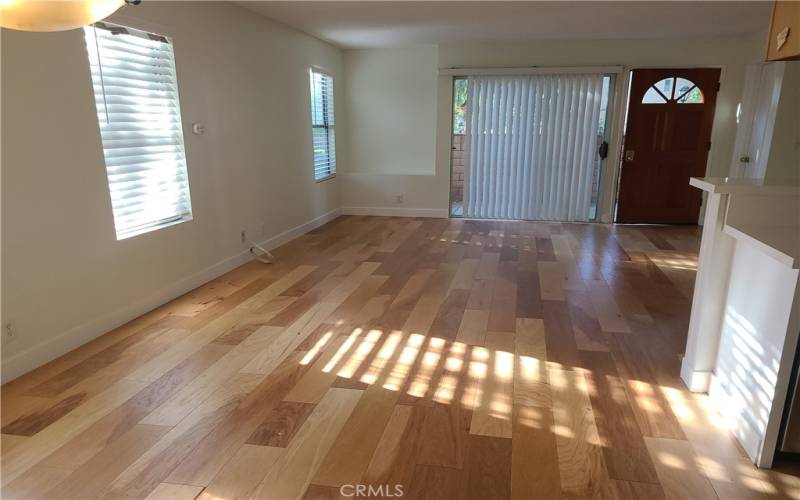 Light and bright family room with new 

 easy care flooring