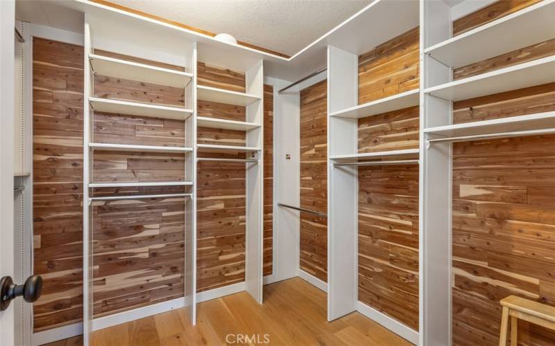 Gorgeously paneled closets throughout