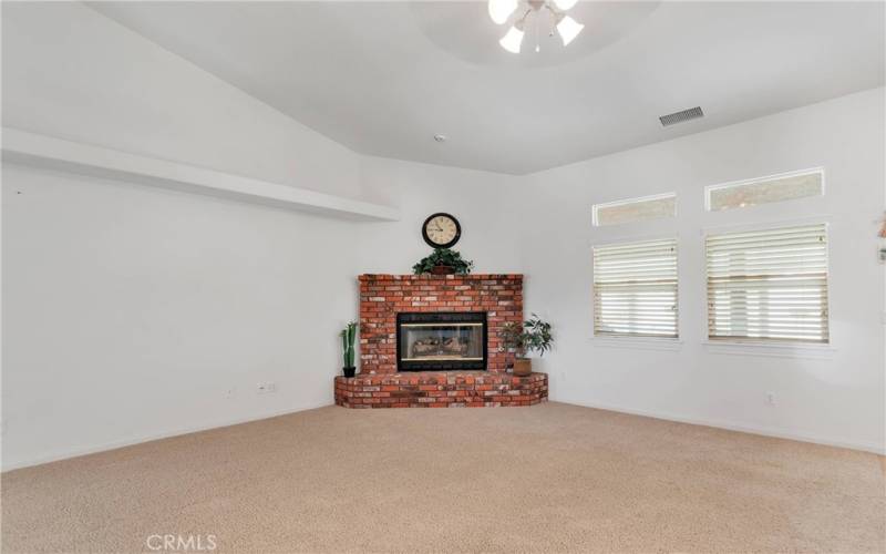 Living Room w/ Gas Log Fireplace