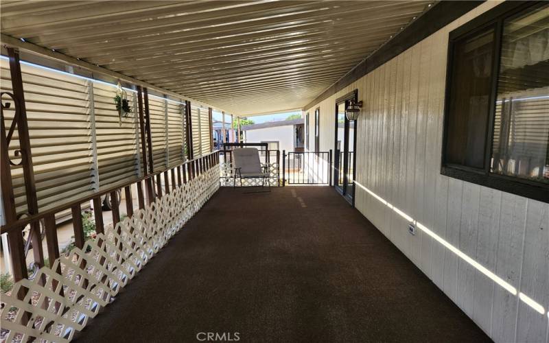 Spacious porch area