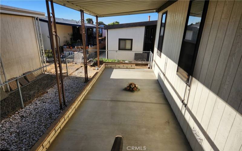 Lower-level patio and fenced area