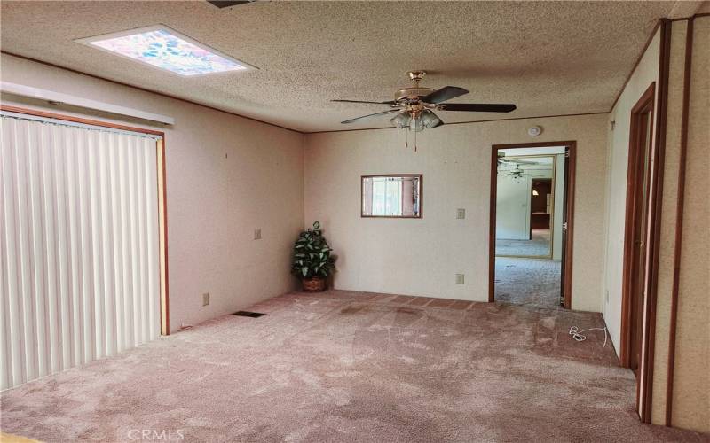 View from kitchen into the den