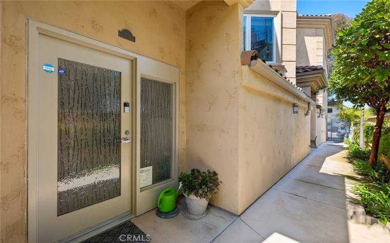 Front door with security gates