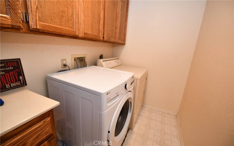 Utility room is conveniently upstairs.