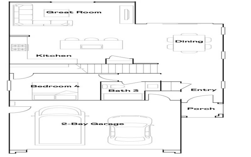 Residence 3 - Level 1 Floorplan