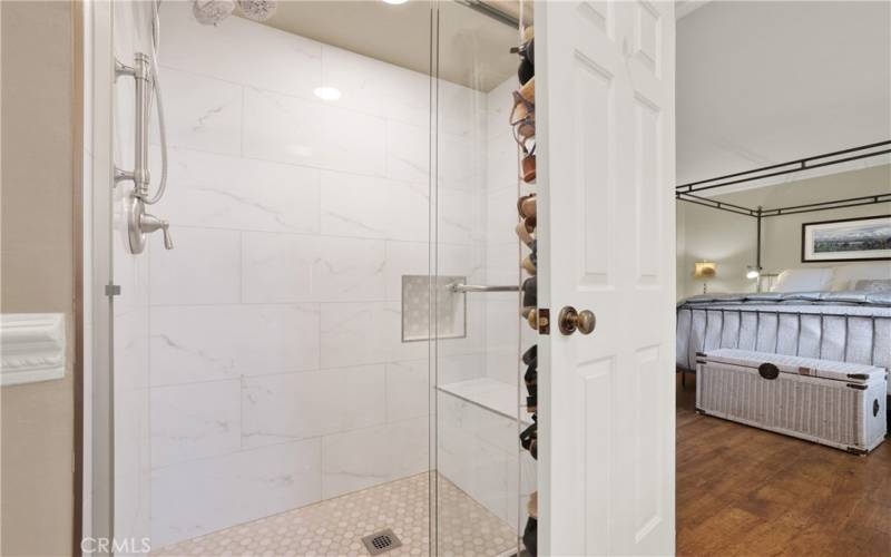 Primary suite with walk-in shower.
