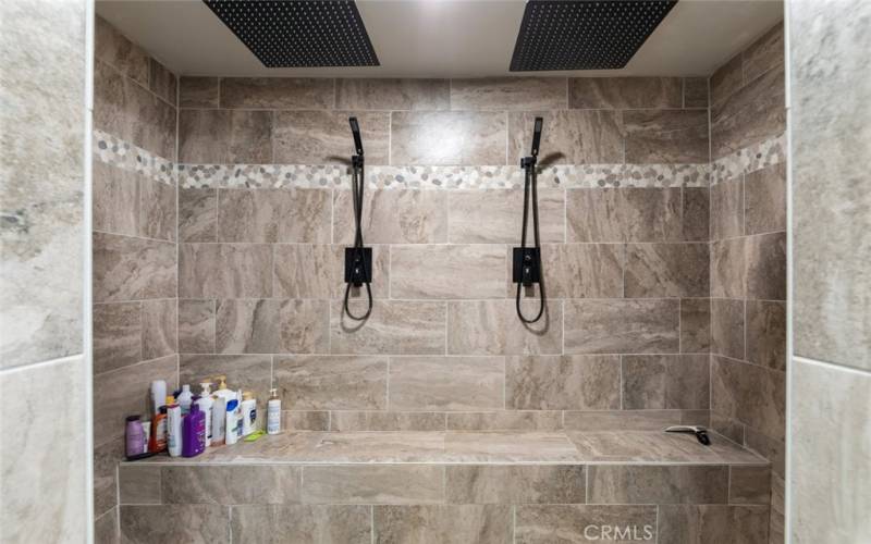 Primary Large Walk-in with Rain Shower Heads