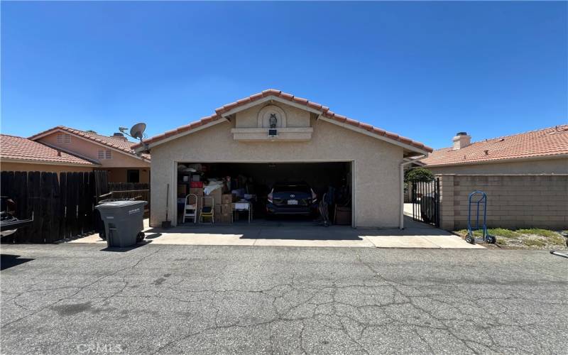 Two-Car garage with alley access