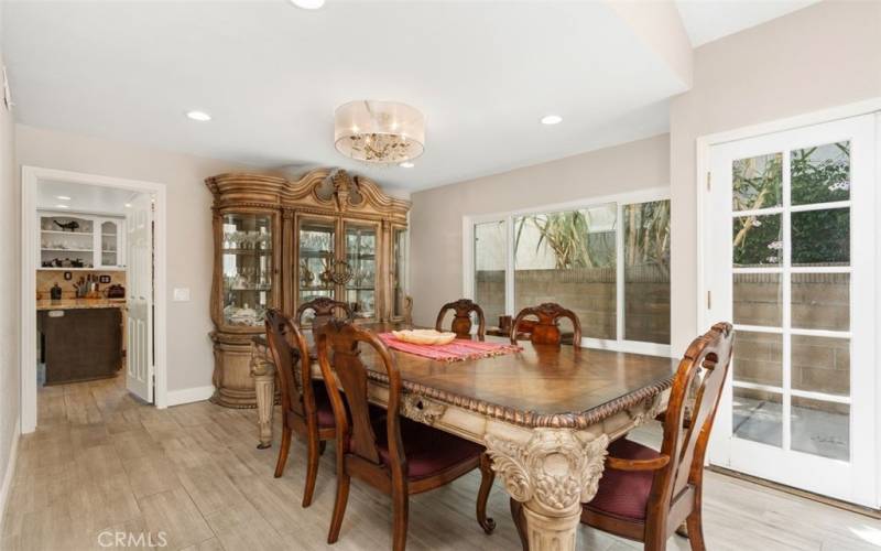 Large formal dining area