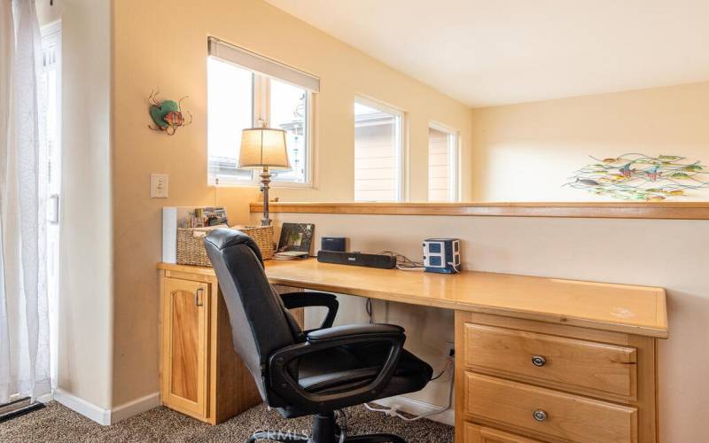 Desk in living room