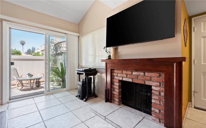 Sliding glass door and window brings in natural light