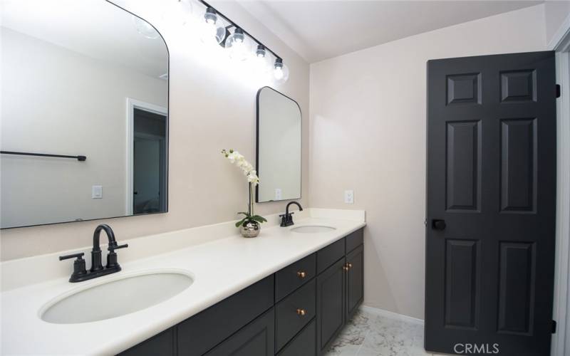 Upstairs Bathroom with a seperate shower toilet area