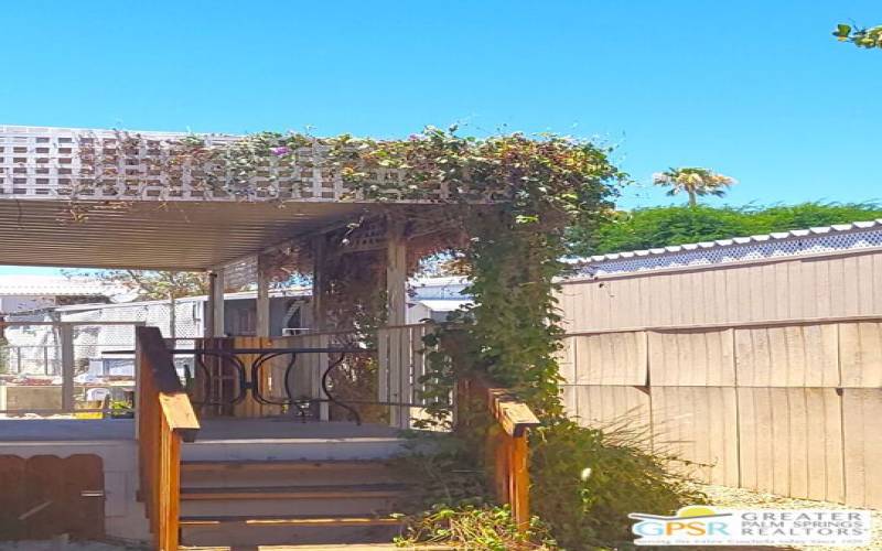 Grape Vines Entwine The Porch Rear Entry