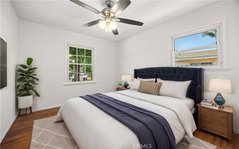 Virtually staged third bedroom