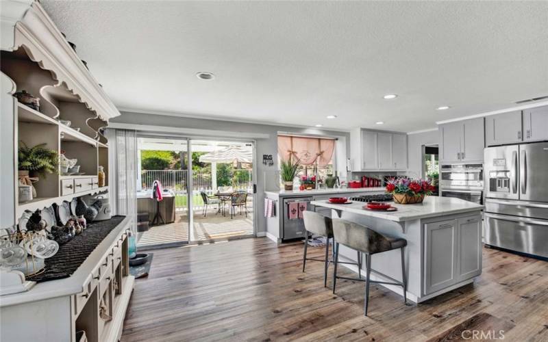 Kitchen open to family room