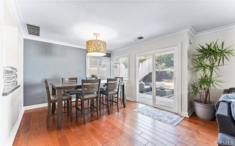 Dining area off of living room