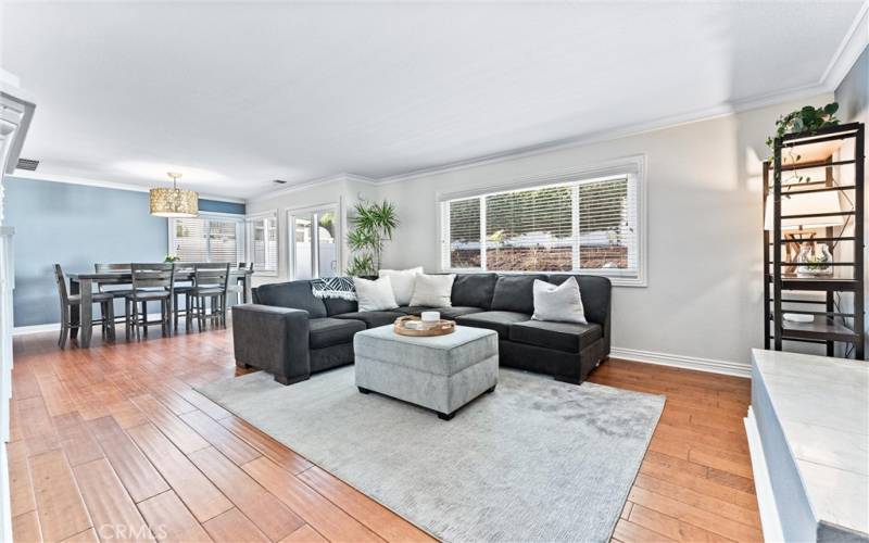 Living room view from entrance into home