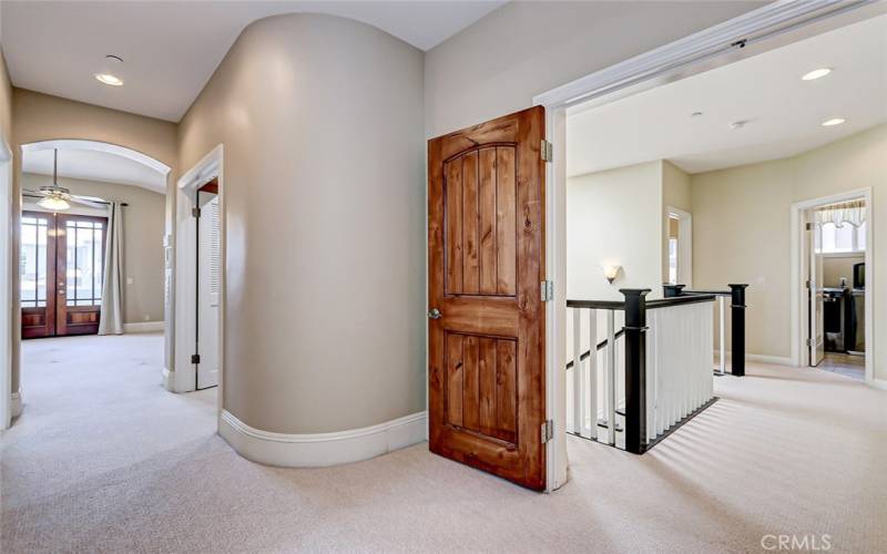 Enchanting double door entry into the primary suite.