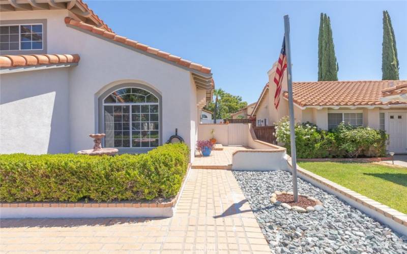 Enter front Courtyard to Front Door