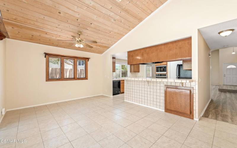 Kitchen open to the family room