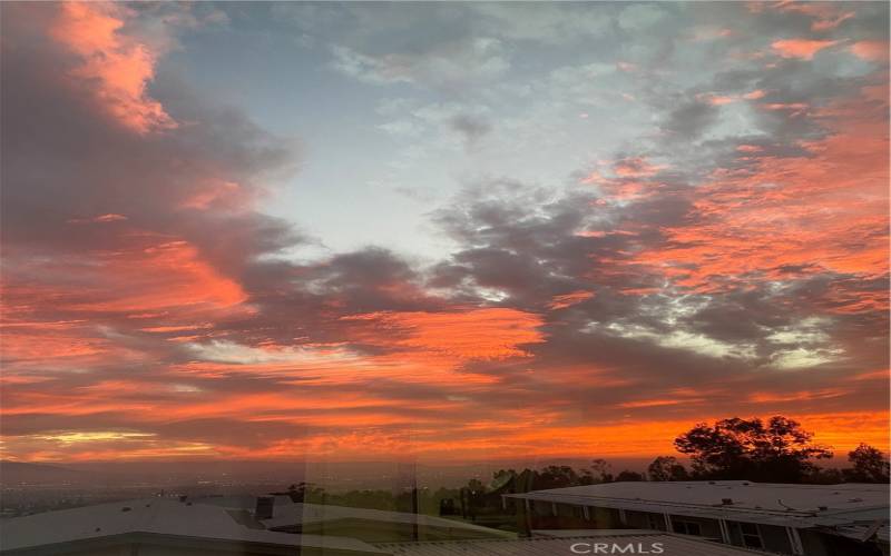 Sunset from living room window