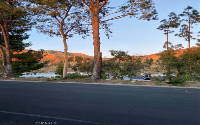 View of mountains from front yard