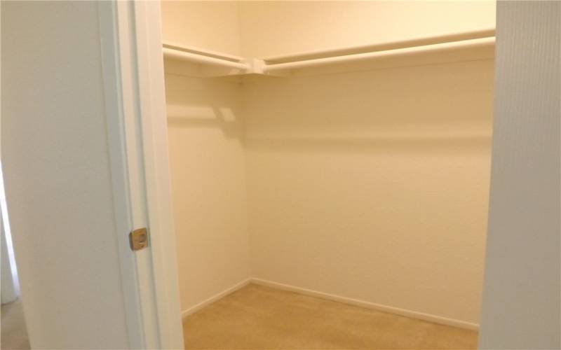 There's a walk in closet in each bedroom.