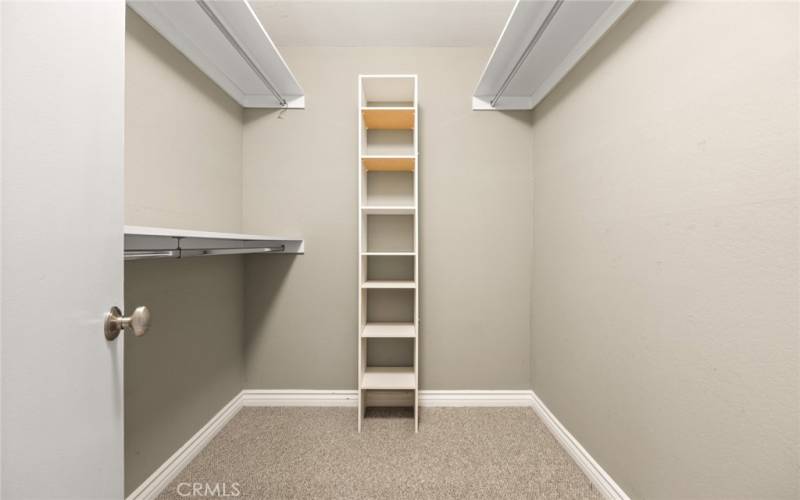 A view of the spacious closet at 277 Pleasant Street #310