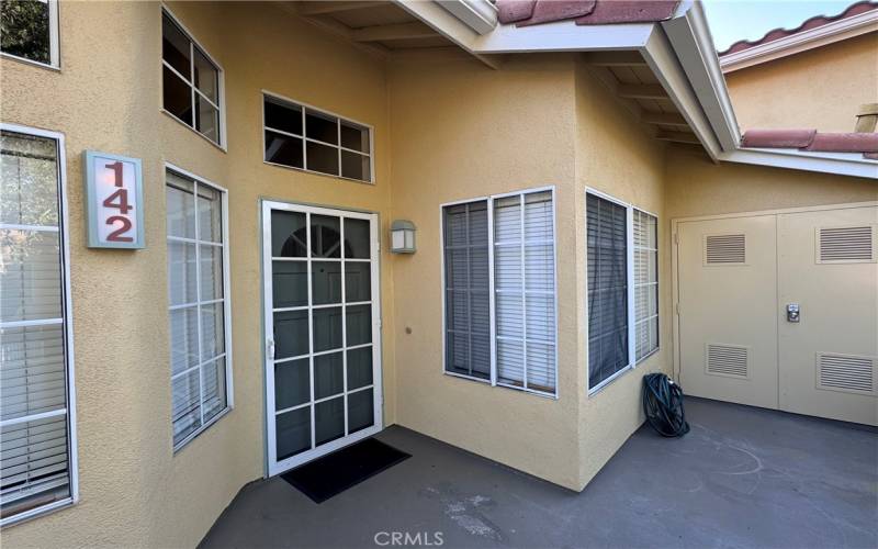 Front Entrance w/ Patio and Laundry Closet