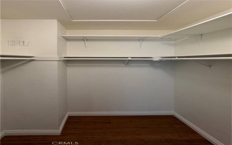 Walk-in closet with plenty of space