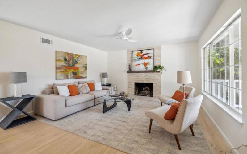 Living Room with fireplace.