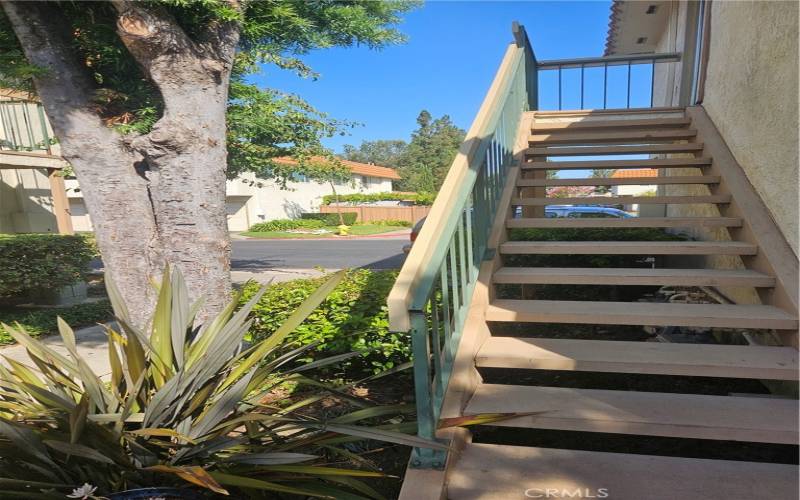 The stairs next to your garage