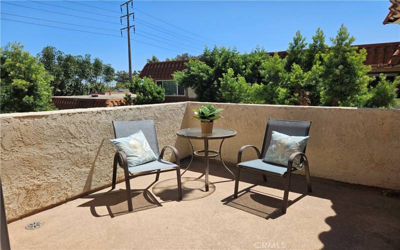 Patio off living room