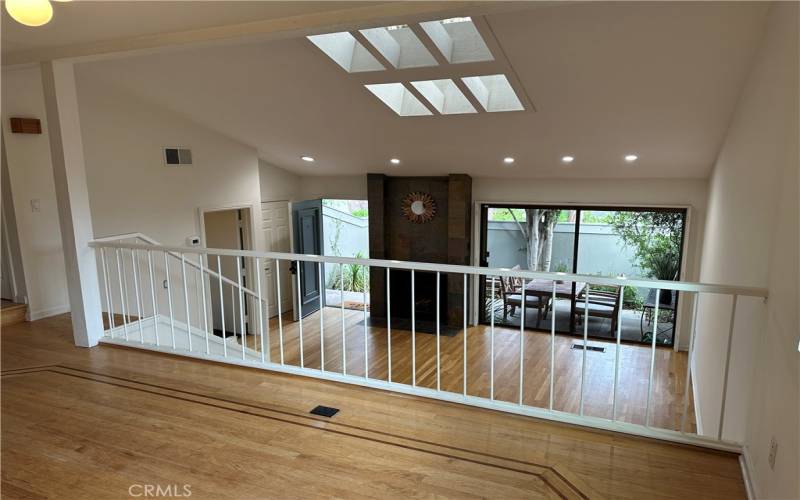 Skylights, patio doors to private courtyard