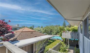 View of pool area from deck