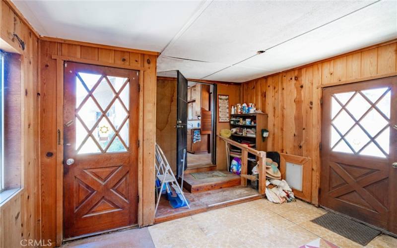 From Kitchen to enclosed breezeway