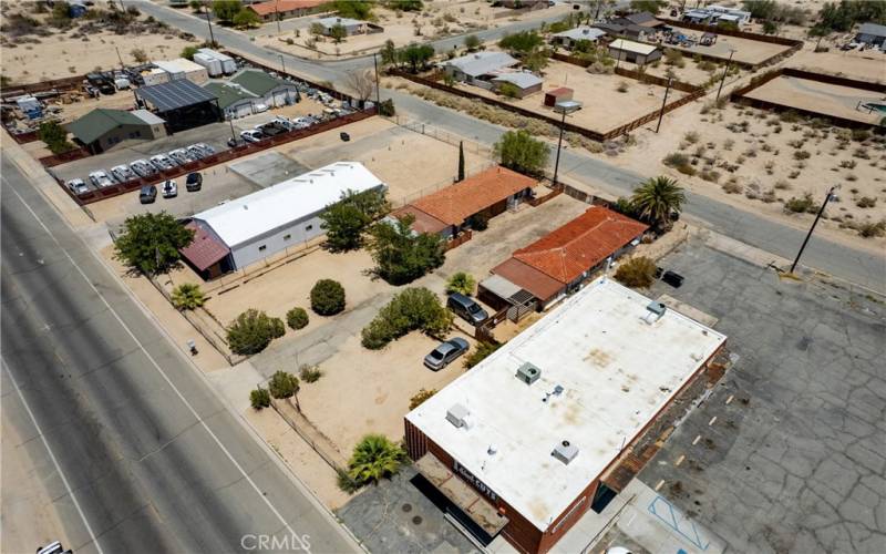 Aerial - Adjacent commercial businesses