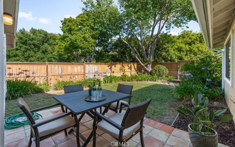 Back Yard Patio Perfect for Outdoor Dining and Entertainment