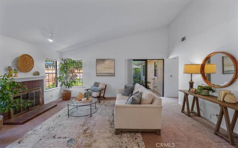 Living Room opens to the Patio and Back Yard