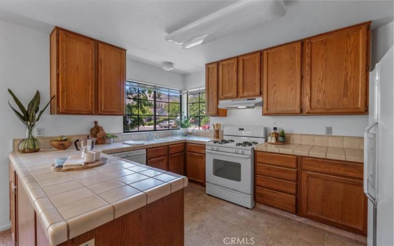 Kitchen with Window Overlooking the Front Yard