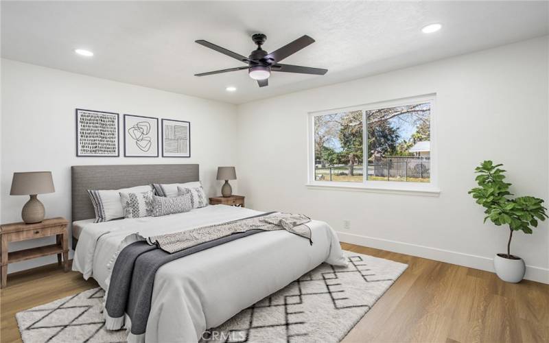 Primary Bedroom. Home has been virtually staged.