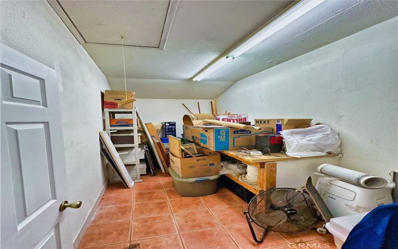 Storage Room with Access attic ladder