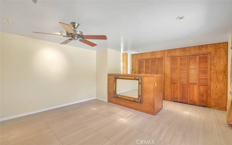 Primary bedroom was the original garage, and was converted to living space